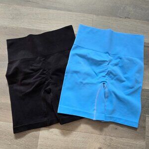 New 2-Pair Women’s Scrunch Butt Lifting Shorts – Size Small